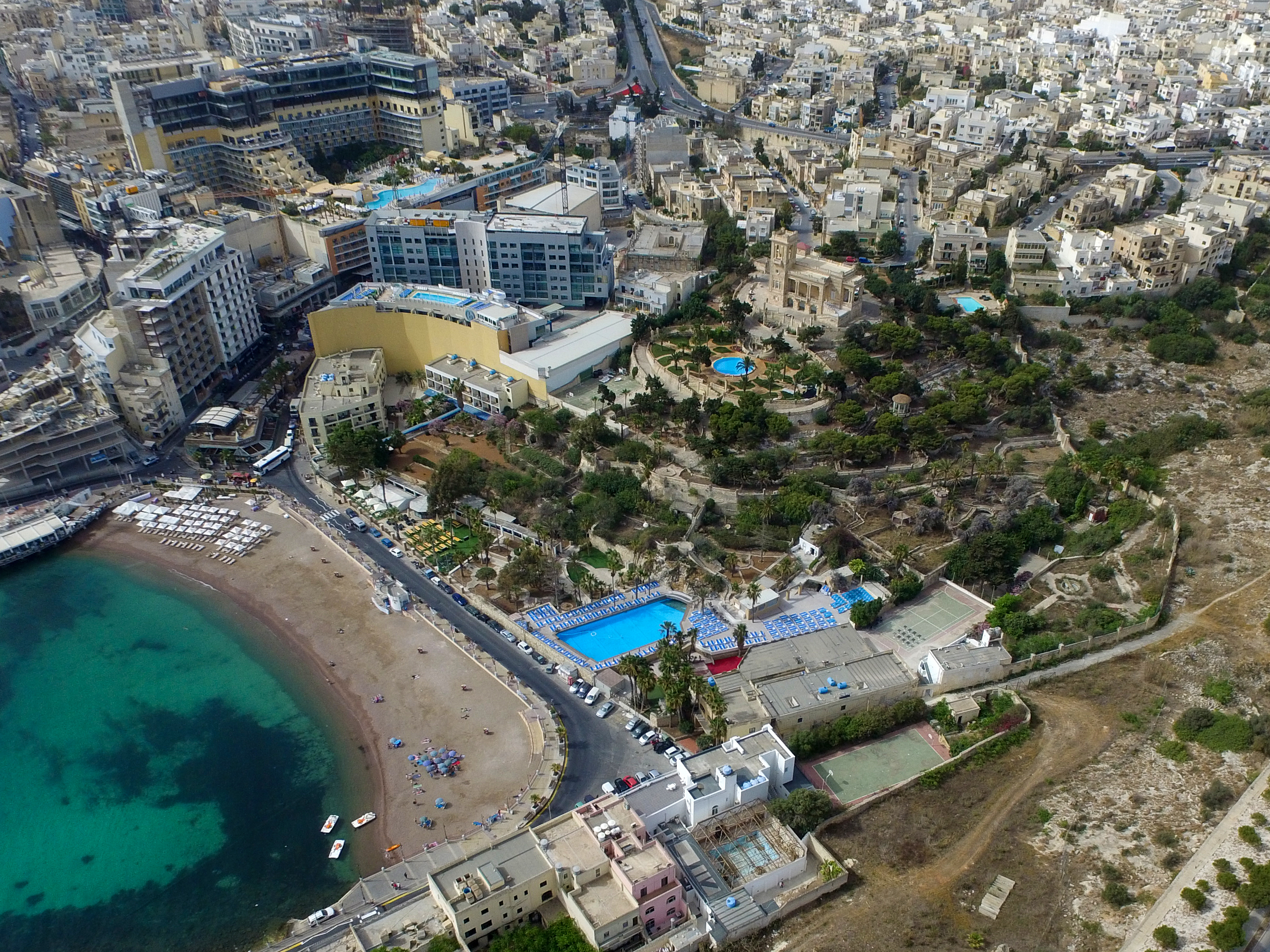 The PA has kick-started a partial local plan review for the Villa Rosa site in St George's Bay (Photo: James Bianchi/MaltaToday)